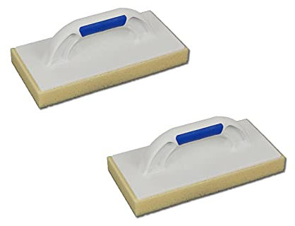 DEWEPRO® Lot de 2 planches à laver pour carrelage avec tampon éponge hydro de 30 mm 280 x 140 mm