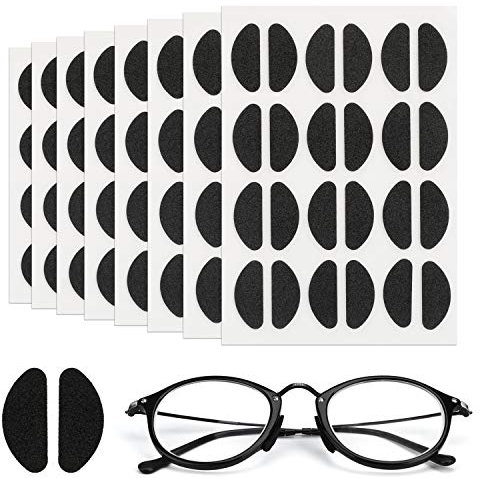 MWOOT 96 Pairs Coussinets de Nez Souples en Mousse Plaquettes de Nez Auto-Adhésives Coussinets de Nez Antidérapants Nosepads Minces pour Lunettes Lunettes de Soleil (Noir)
