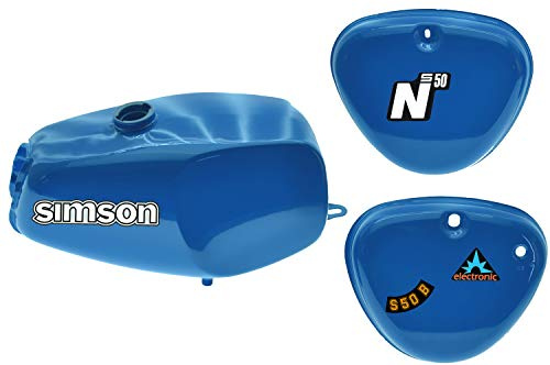 Serbatoio alto per Simson S50 N S51, MediumBlue, interno sigillato.