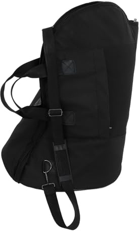 EXCEART Waterproof French Horn Carry Bag with Adjustable Single Shoulder Strap and Exterior Storage Pocket Portable 22.04X19.68X14.96In Musical Instrument Protection Case