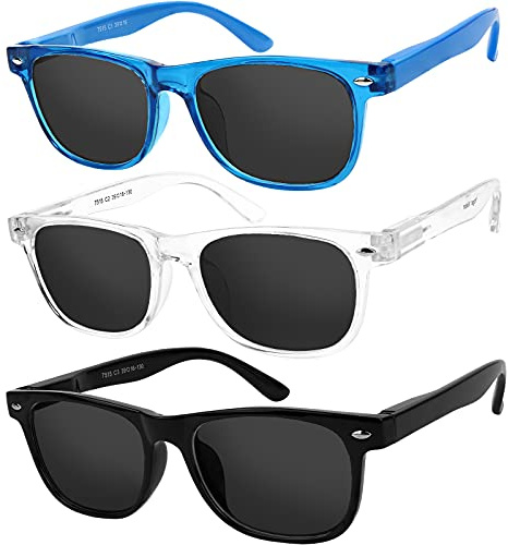 Yogo Vision Kids Sunglasses Polarized Frame Sunglasses for Kids Boys Girls (3 Pack Age 3-10)