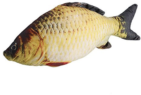 Atyhao Weiche und Gemütliche Dekorative Kissenbezug Kreative 3D Karpfen Fisch Form Simulation Kissen Dekokissen Kinder Spielzeug Sofa(40cm)