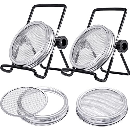 Kit de pots de germination de graines en acier inoxydable avec couvercle pour la fabrication de graines de germination biologiques