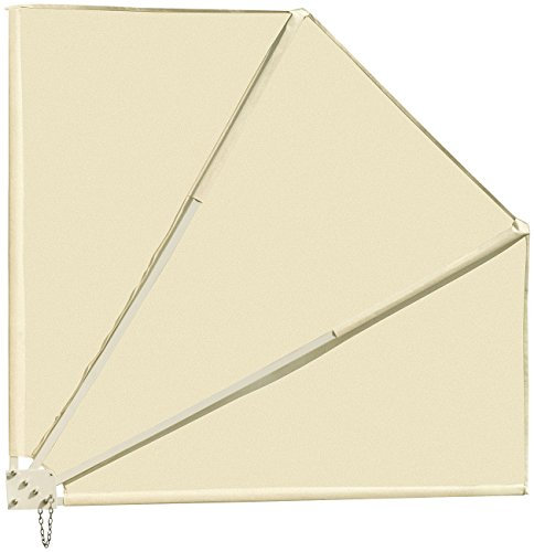 Royal Gardineer Balkonfächer Sichtschutz: Balkonfächer 160 x 140 cm, beige (refurbished) (Fächersichtschutz, Sichtschutz Terrasse, Geländerbefestigung)
