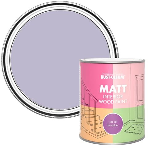 Rust-Oleum Purple Interior Wood Paint in Matt Finish - Wisteria 750ml