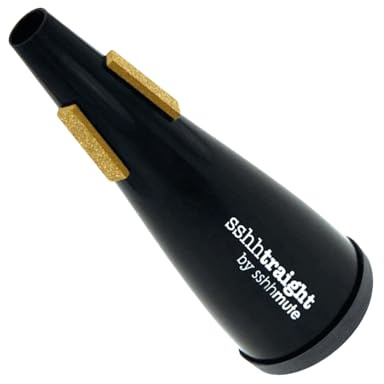 Sshhmute Straight Trumpet Mute, Practice Aids for Cornet & Trumpet Music Players, Brass Instrument Accessories for Adults & Kids, Music Gadgets for Beginner & Student, Cork Seal, Grey