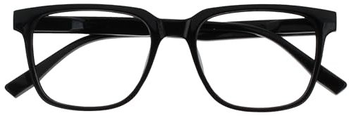 OPULIZE LEO Lesebrille - Großes Rechteckiges Gestell - Schwarz - Herren Damen - Federscharniere - R55-1 - +3.50