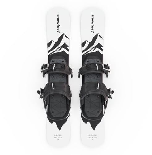 Skiboards | Snowblades | Skiblades | Kurze Mini-Ski für Schnee | Kleine Ski | 65 cm (Berg Weiss | für Snowboardschuhe)