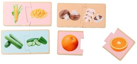 Eichhorn 100006000 - Montessori Pussel - Eichhorn Montessori Pussel som frukt och grönsaker – 17 Motiv, 34 Delar, Tillverkade i FSC® 100% Bassplywood, BSK-Certifierad. Från 2 år