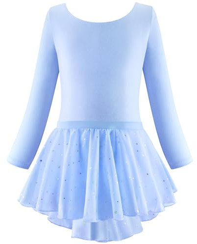 Kinder Ballettkleidung Ballettkleid Mädchen Kurzarm Langarm Baumwolle Balletttrikot Ballettanzug Tanzkleid Tanzbody mit Rock Tütü Mode，Geschenke Kinder
