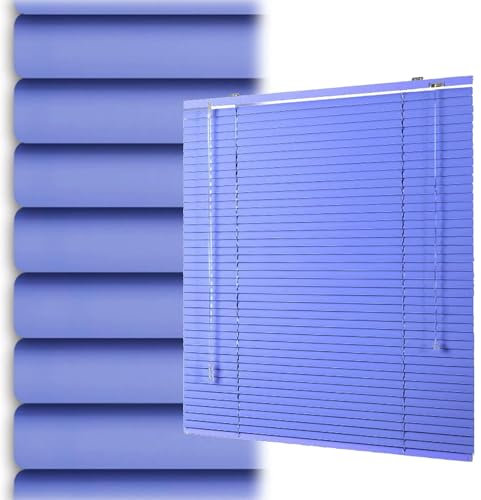 Cortinas Persianas para Ventanas, Venecianas de Aluminio Lamas de 25 Mm, Persianas Venecianas Interior 20-200cm Ancho, Opacidad y Privacidad(Purple)