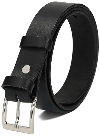 BeKiddy Ceinture Cuir Enfant Réglable Garçons Filles 55-75 cm | Item Highlight: 100% cuir véritable, Marron Noir ou Bleu Marine, Boucle rectangulaire, 6 trous réglables, 55 à 75 cm