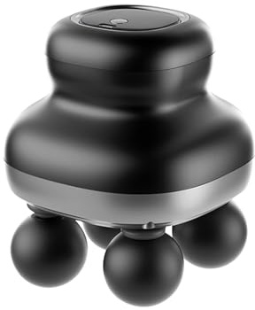 Qoukonao Machine à Masser, Appareil de Massage Portable à 4 Têtes, Appareil de Massage Portatif Électrique Multifonction à 9 Vitesses pour le Soulagement des Épaules, Jambes, Cou, Taille, Dos et