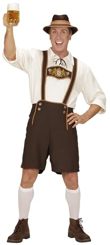 W WIDMANN MILANO Party Fashion - Costume bavarese, pantaloni tradizionali da uomo per feste della birra, sagre, carnevali