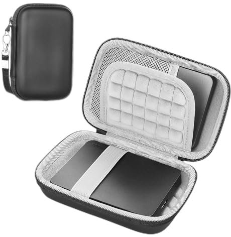 Custodia per Hard Disk Esterno TOSHIBA Canvio Basics/Western Digital WD Elements/Seagate HDD caso, ​Memoria Esterna Portatile Disco Esterno Protettiva Borsa Antiurto Rigida Cover Case (gray)