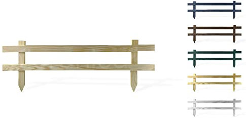 Floranica Liten trädgårdsstaket 1 st. 30 cm x 100 cm obehandlad – Mini stickstaket, dekorativt staket, friesiskt staket, spjälstaket, för nedstickning, trädgårdsstaket rabattstaket impregnerat furuträ
