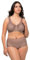 Ulla Popken Damen Entlastungs-BH, ohne Bügel, Strassanhänger, Cup C - G BRA, taupe, 100E