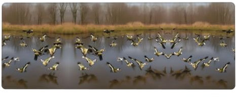 Großes Gaming-Mauspad und Schreibtischunterlage mit Jagd-Motiv – multifunktional, ergonomisch, Gummi-Tastaturmatte für Profis