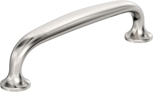 Amerock BP36794PN | Renown 3-3/4 inch (96mm) Center-to-Center Polished Nickel Cabinet Pull, Cupboard Handle | Kitchen Cabinet Hardware | Furniture Hardware | Drawer Handle