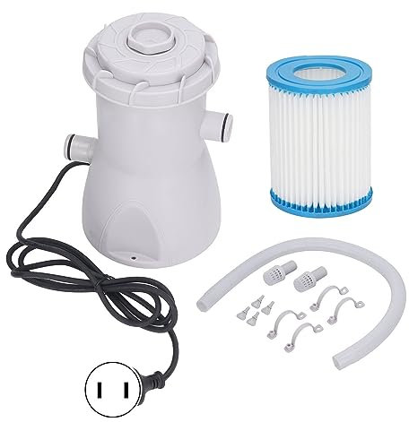 Bomba de filtro de piscina 30W 800GAL Bomba de filtro de cartucho de piscina impermeable de bajo ruido Bomba de filtro de cartucho de filtro Bomba de agua de piscina eléctrica