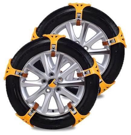 Auto-Schneeketten für Citr𝐨en C1 2005-2014,Auto Anti-Rutsch-Ketten, Winterreifen Anti-Rutsch-Ketten, Schneeketten, geeignet für Schnee, Schlamm, vereiste Straßen, 10 Stück