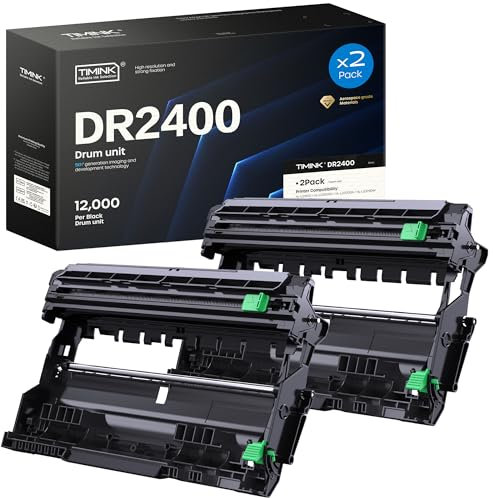 Timink DR2400 Trommel (nur Trommel Einheit) für Brother DR 2400 Trommel für Brother DCP-L2530DW L2510D L2537DN L2550DN HL-L2350DW L2310D L2357DW L2370DN 2 Schwarz