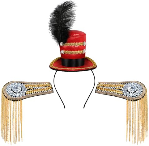 Mini Top Hat Circus Hat Costume Headband Fascinator for Circus Tea Party Halloween Carnival Mardi Gras Xmas Costume