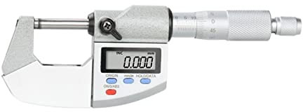 KONGMM Micrometro, Micrometro IP65 0.001MM al di Fuori del micrometro Digitale Esterno 0-25/50/75 / 100mm Acqua/a Prova di Olio Calibro elettronico misuratore(0-25mm)