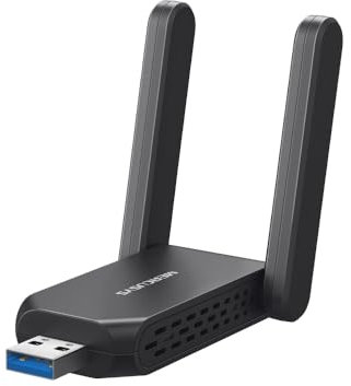 Mercusys MA72XH - Adaptador WiFi para PC, Wi-Fi 6 AX1800 de Doble Banda, 2 Antenas de Alto Rendimiento, USB 3.0, WPA3, MU-MIMO, Compatible con Windows 11/10