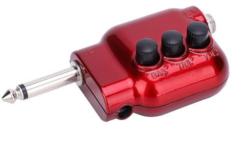Eminchu Pickup Power Amplifier Mini med Hög Basvolymkontroll för Akustisk Gitarr - Hållbar ABS och Metallkonstruktion
