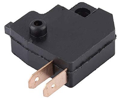 Interrupteur de feu stop KIMISS, interrupteur de lumière de frein droit moto universel cuivre plastique contacteur de frein avant stop avant moto (noir)