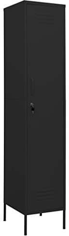 vidaXL Armadio Nero 35x46x180 cm in Acciaio