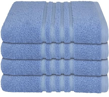 Schiesser Handtuchset Milano - 4-teilig - 50 x 100 cm - Hellblau
