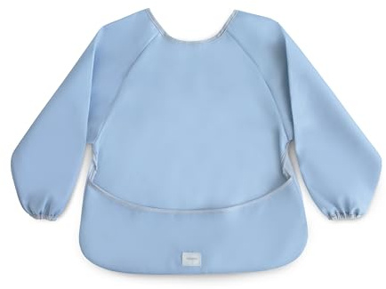 mushie Babero con Mangas Bebé Manga Larga | Baberos con Mangas Impermeables Bebé | Ajuste Ajustable para 6-24 Meses | Color: Tradewinds