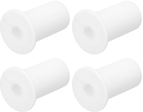 sourcing map 4Pcs Wall Grommets for Cables 3/4 Inch Silicone Cable Wall Bushing Feed Through Cable Routing Kit Accessories Wall Cable Pass Through for Ethernet with 7mm Hole, White
