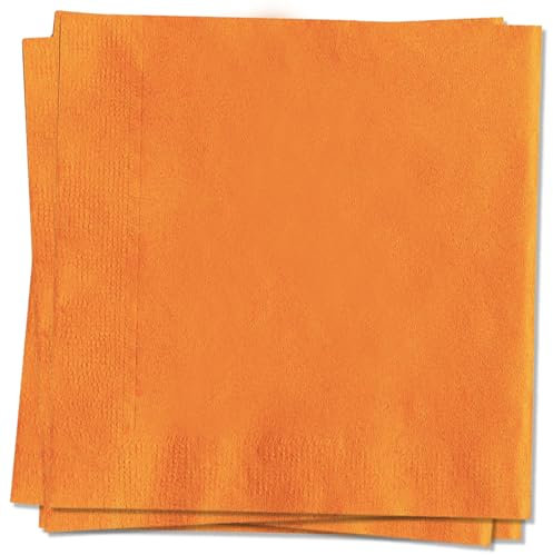 MORAINJAY 20 Stück Orange Servietten,33x33cm Papierservietten Napkins,Cocktailservietten,Orange Tischdeko Hochzeit Papierserviette für Hochzeit Abendessen Geburtstag Brautjubiläum Party