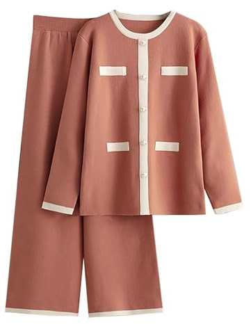 Completo Lana Donna Tuta Da Ginnastica Offerte Girocollo Maglia a Maniche Lunghe Pullover Top Elastico In Vita Pantaloni a Gamba Larga Moda Autunnale Invernale Completi Per La Casa