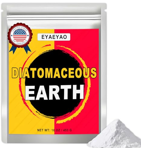 Diatomaceous Earth Food Grade 16 oz - 100% Diatomaceous Powder for Pets, Dogs, Home & Garden - Safe for Humans & Animals (16 oz)
