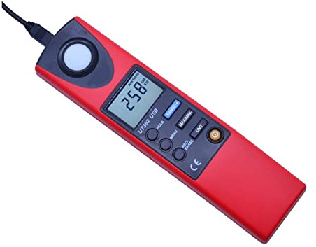 Ljusmätare, Ljusmätare UT382 20-20000 Lux Lumens digital ljusmätare Usb Mätinstrument, ljusmätare Digital belysningsmätare Handhållen omgivande temperaturmätare