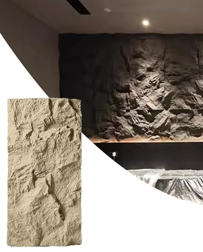 61x122 cm väggpaneler i konstskumsten, 3D-väggdekor, dekorativa, texturerade paneler, väggdekor för kontorskök, inomhus, konstgjord splitstensväggbeklädnad (gul, 1 st)