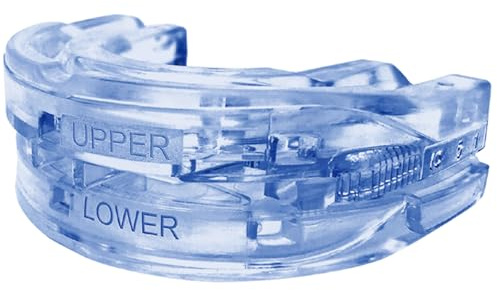 DOHUG Schnarchschiene Verstellbare Aufbissschiene gegen Schnarchen und Knirschen - Anti Schnarch Schnarchstopper - Anti-Snoring Mouth Guard - Verbessert Schlafqualität (Mattblau mittel)