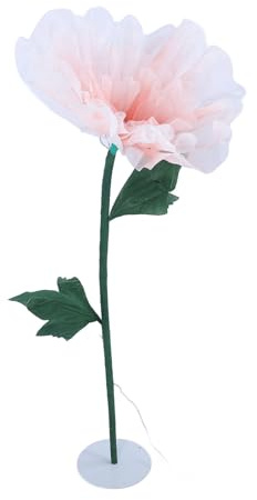 Yosoo Health Gear Elektrisk Sidenblomma Stor Konstgjord Sidenblomma med LED-ljus Öppningsbar Piondekor 5V USB-järn PVC-organza för Bröllopsscen Fönstervisningsfotografering
