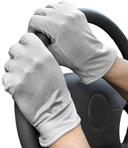 JIAHG Men’s Non-slip Breathable Cycling Driving Gloves Touchscreen Gloves Summer Sun UV Protection Mesh Gloves Sunblock Adult Gloves Quick Dry Outdoor Sports Running Gloves Handswear