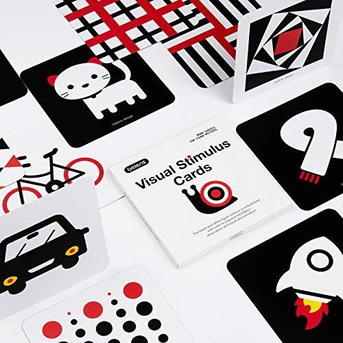 Beiens Tarjetas Flashcards Bebés, Juguetes de Desarrollo de Cerebros Recién Nacidos, Tarjetas de Actividad de Aprendizaje de Estimulación Visual, 20 PCS 40 Páginas Infantos Educativos Regalo