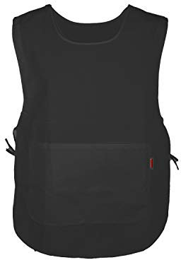 H HANSEL HOME Delantal de Limpieza Hostelería Frutería Cocina Pintor Trabajo Uniforme Laboral (Negro)