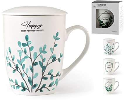 H&H Tisaniera Con Filtro in New Bone China Botanic Cl38