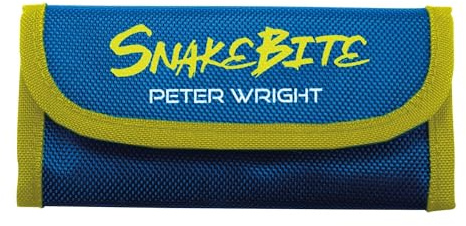 RÖD DRAGON Peter Wright Snakebite tredelad dartväska – blå och gul, Blå och gul, Blue and Yellow, Blå och gul