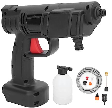 Pistola de Limpieza Alta Presión Inalámbrica 450PSI 500W Lavadora Presión con Batería Coche Jardín
