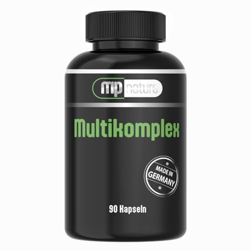 Multikomplex | Komplex aus wertvollen Vitaminen B1 - B12 + Vitamin C | hochdosiert | 90 Kapseln | Monatsvorrat | Made in Germany | MP Nature
