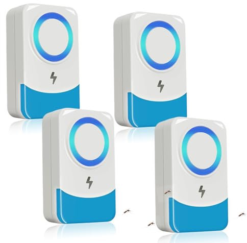 Ultraschall Schädlingsbekämpfer, 4 Pack Elektronische Insektenschutzmittel Moskitoschutz Innenräumen, Pest Repeller für Insekt gegen Moskito Ratten Kakerlaken Fliegen Ameisen